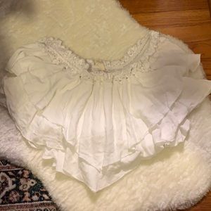 Cropped ruffle shirt